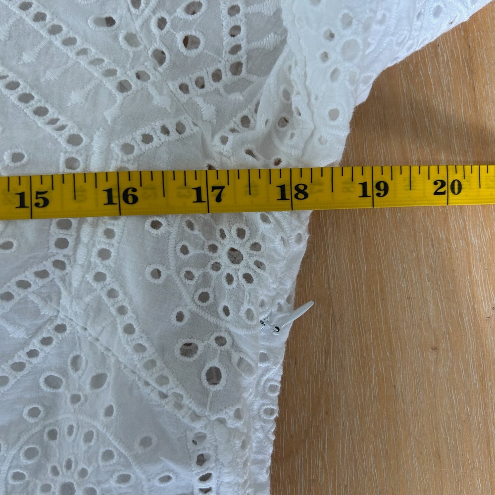 Sundance Blouse Top Womens S White Eyelet Boho Feminine Fairy Cottage Romantic - Picture 7 of 8